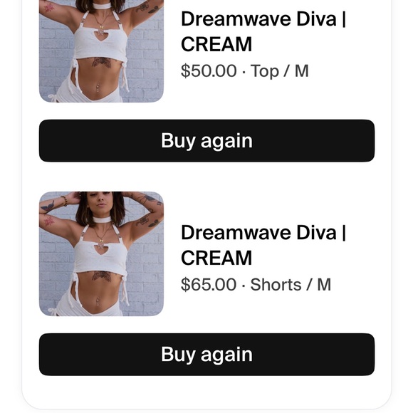 Euphoric Ravewear Cream Dreamwave Diva set - Picture 5 of 5